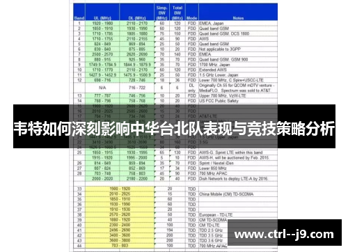 韦特如何深刻影响中华台北队表现与竞技策略分析